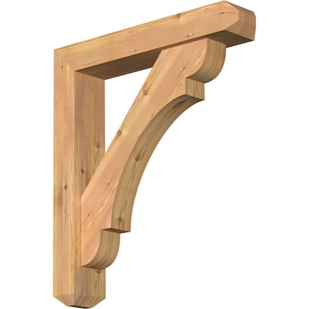 Olympic Craftsman Smooth Bracket W/ Offset Brace, Western Red Cedar, 5 1/2W X 28D X 32H